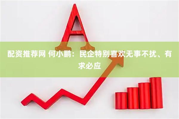 配资推荐网 何小鹏：民企特别喜欢无事不扰、有求必应